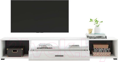 Тумба НК Мебель Gloss 200 / 71373115 (белый/белый глянец)