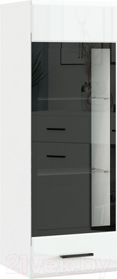 Шкаф навесной НК Мебель Gloss / 71373112 (белый/белый глянец)