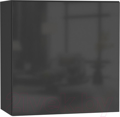 Шкаф навесной НК Мебель Point тип-60 / 71774465 (черный/черный глянец)
