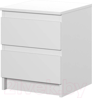 Прикроватная тумба НК Мебель Stern Т-1 2-я / 72674923 (16мм, белый)