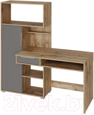 Письменный стол НК Мебель Квадро / 74264629 (дуб вотан/графит)