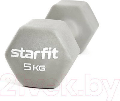 Гантель Starfit DB-201 (5кг, тепло-серый пастель)