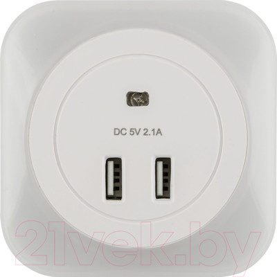 Ночник Uniel DTL-321 White/Sensor/2USB / UL-00007348