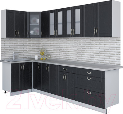 Кухонный гарнитур Interline Мила Крафт 1.2x3.0 (дуб английский)