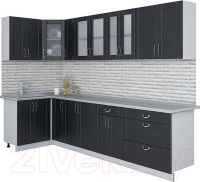 Кухонный гарнитур Interline Мила Крафт 1.2x3.1 (дуб английский)