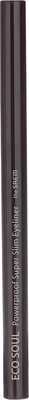 Подводка-фломастер для глаз The Saem Eco Soul Powerproof Super Slim Eyeliner BR01 Thrill Brown (0.1г)