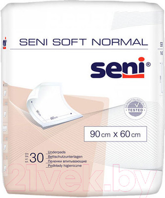 Набор пеленок одноразовых впитывающих Seni Normal Soft 90x60 (30шт)
