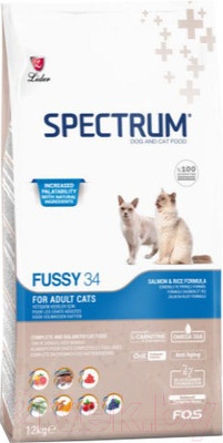Сухой корм для кошек Spectrum Fussy34 с нерегулярным аппетитом (12кг)
