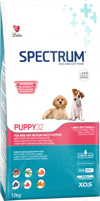 Сухой корм для собак Spectrum Puppy32 для щенков с ягненком (12кг)
