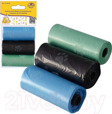 Пакеты для выгула собак Мультидом VL40-85