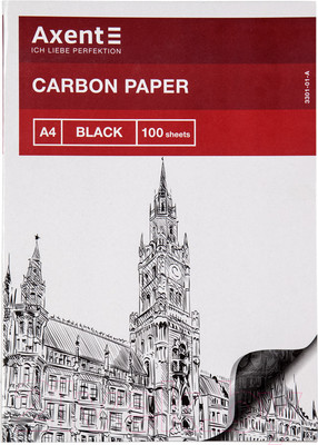 Бумага копировальная Axent 3301-01 (100л, черный)