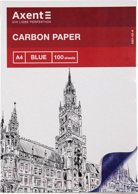 Бумага копировальная Axent 3301-02 (100л, синий)