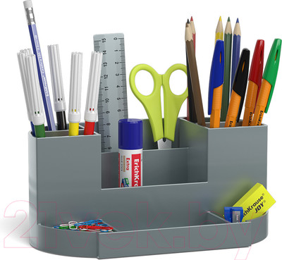 Настольный набор Erich Krause Victoria. Ice Metallic / 55661 (серебристый)