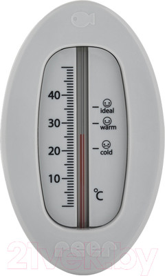 Детский термометр для ванны Reer Овальный безртутный / 24112 (серый)