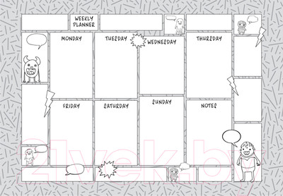 Планинг Listoff Weekly 2. №4 / ПНС2245508 (серый)