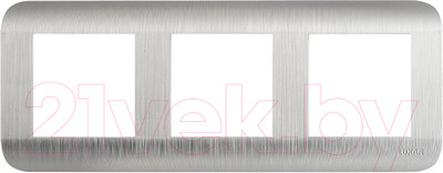 Рамка для выключателей и розеток Luxar Deco 10.903.03 (серебристый)