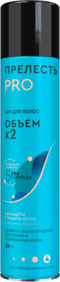 Лак для укладки волос Прелесть Professional Объем сильной фиксации для нормальных и тонких волос (225мл)