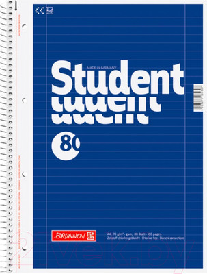 Блокнот Brunnen А4 Спираль сбоку / 67 927 (80л, линейка)