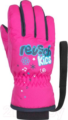 Перчатки лыжные Reusch Kids / 4885105 0350 (р-р 0, Pink Glo)