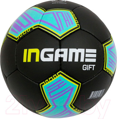 Футбольный мяч Ingame Gift IFB-108 (черный/синий/желтый)