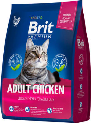 Сухой корм для кошек Brit Premium Cat Adult Chicken / 5049073 (400г)