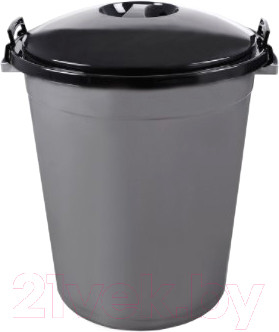 Бочка пластиковая Эльфпласт Антей с крышкой / ЕР254 (70л, темно-серый)