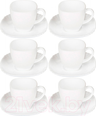 Набор для чая/кофе Luminarc Бэйсик Q5853 (белый)