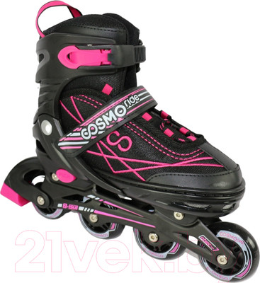 Роликовые коньки CosmoRide Freerider (р-р 31-34, черный/розовый)
