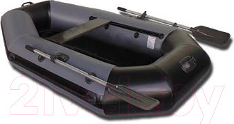 Надувная лодка Vivax К220 с ковриком-сланью (без киля, серый/черный)