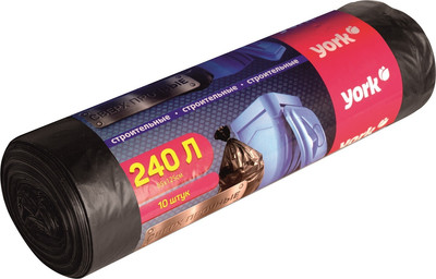 Пакеты для мусора York Прочные 240л (10шт)