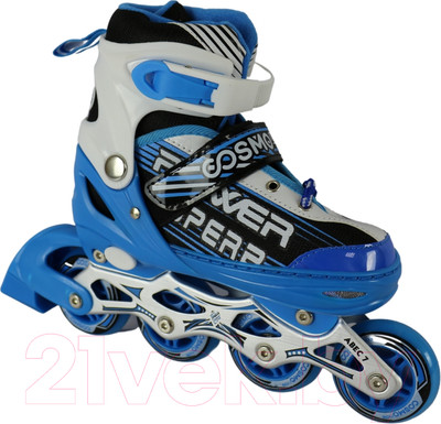 Роликовые коньки CosmoRide Aqua (р-р 31-34, белый/синий)