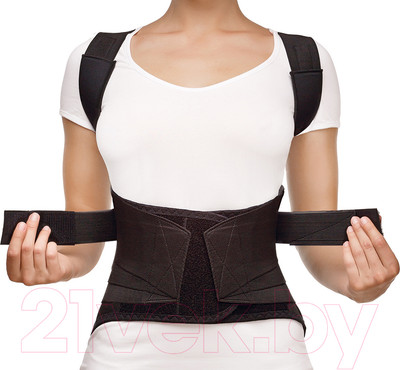 Корсет ортопедический грудопоясничный Польза Грудопоясничный 1402 тип 325-I (р.3, черный)