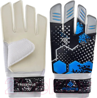 Перчатки вратарские Ingame Freestyle IF-702 (р.4, черный/голубой)