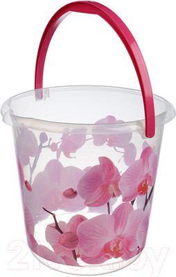 Ведро Idea Деко Орхидея М2425 (5л, орхидея)