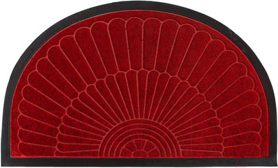 Коврик грязезащитный ComeForte Уют Классик полукруглый 45x75 (бордовый)