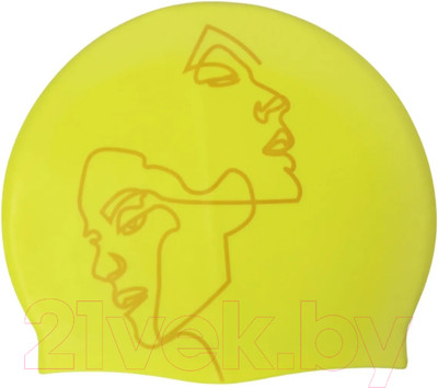 Шапочка для плавания Elous Лица EL009 (желтый)