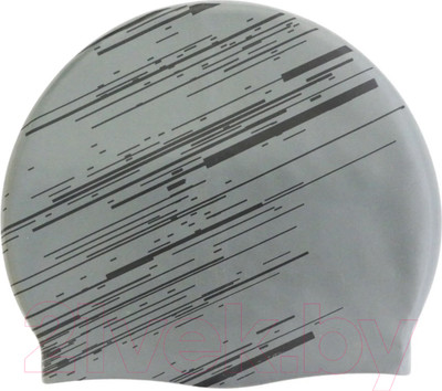 Шапочка для плавания Elous Штрихи EL010 (серый)