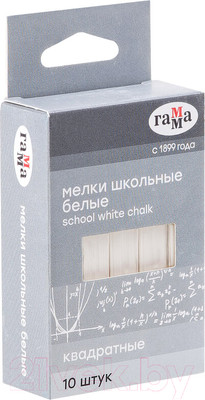 Набор мела канцелярского ГАММА 2308192 (10шт, белый)