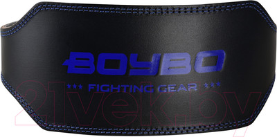 Пояс для пауэрлифтинга BoyBo Legend (XL, черный/синий)