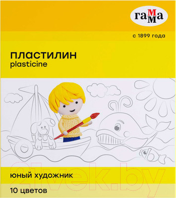 Пластилин ГАММА Юный художник / 280044 (10цв)
