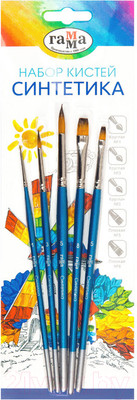 Набор кистей ГАММА Синтетика / 280618.09.06 (5шт)