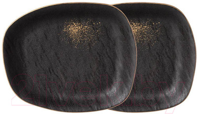 Набор тарелок Bronco Midnight Gold / 42-436 (2шт)