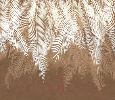 Фотообои листовые Citydecor Пальмовые листья (300x260, коричневый гранж)