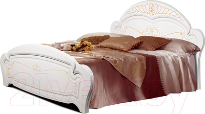 Двуспальная кровать ФорестДекоГрупп Луиза 160x200 (слоновая кость)