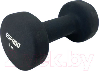 Гантель Espado ES1115 (4кг, черный)