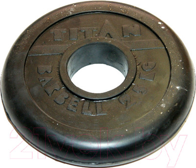 Диск для штанги Титан d51мм 2.5кг (черный)