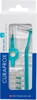 Ершики межзубные Curaprox Prime Start UHS 409/470 (5шт, бирюзовый держатель)