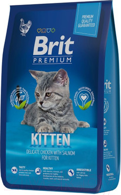Сухой корм для кошек Brit Premium Cat Kitten с курицей / 5049684 (8кг)