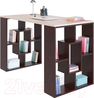 Письменный стол Сокол-Мебель СПМ-15 (венге/беленый дуб)