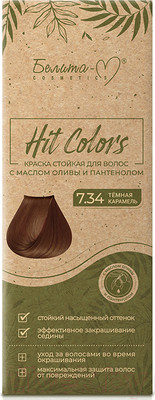 Гель-краска для волос Белита-М Hit Colors 7.34 (темная карамель)
